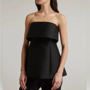 Toteme Foldover Evening Top - Black - NWOT